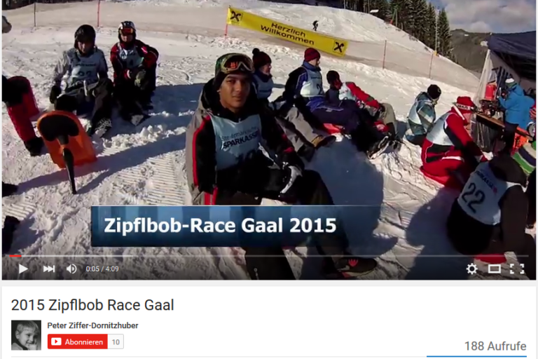 mini bob Rennen Gaal 2015 Zipflbob Downhill Gaal