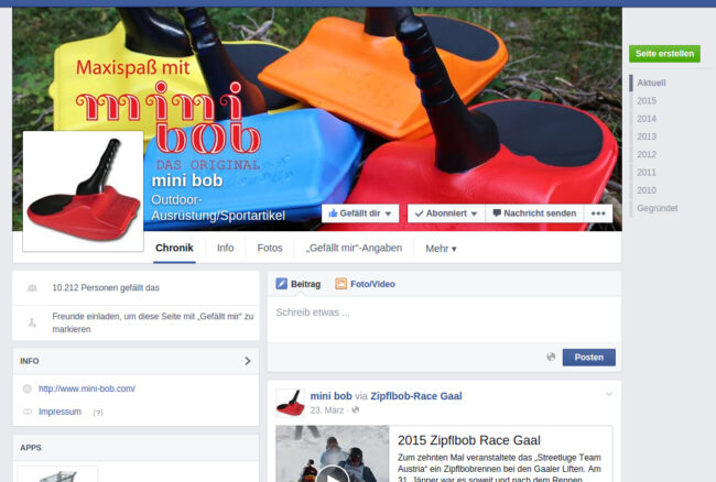 mini bob Facebook Fanpage