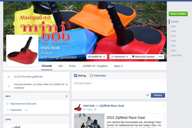 mini bob Facebook Fanpage MB Facebook