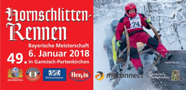 Flyer Hornschlittenrennen 2018 Garmisch Garmisch Hornschlitten 2018