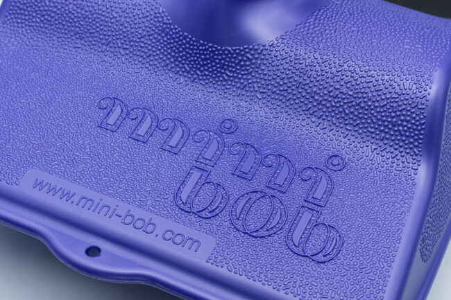 perlviolett Zipfelbob – Original minibob perlviolett Original mini bob Logo perlviolett