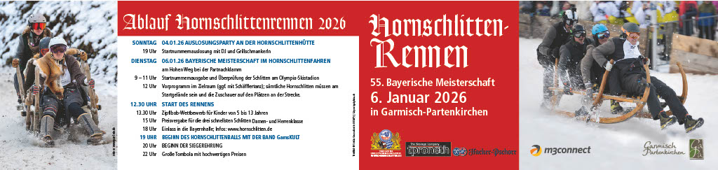 Original mini bob - Horns slädtävling 2026 - Zipfelbobrennen 1 Horns slädtävling 2026 - Zipflbob Flyer